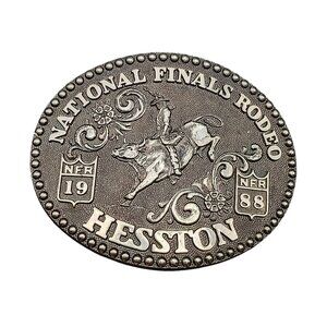 Vintage Hesston 1988 National Finals Rodeo Sixth Edition Collectors Belt Buckle